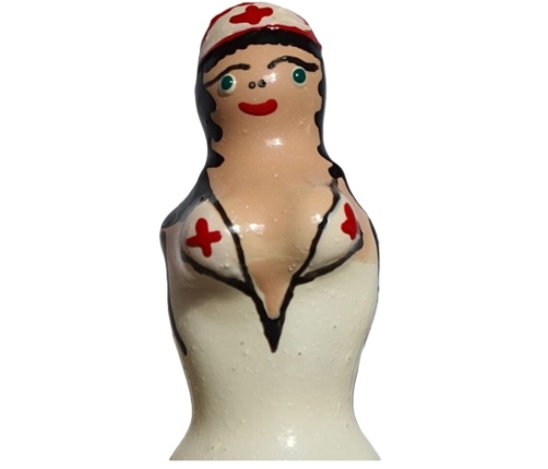 CONDOMERIE - HANDPAINTED NOVELTY CONDOMS NURSE BLOND