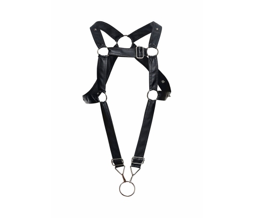 MOB - DNGEON BLACK CROSSED PENIS HARNESS ONE SIZE