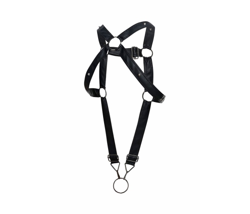MOB - DNGEON BLACK CROSSED PENIS HARNESS ONE SIZE