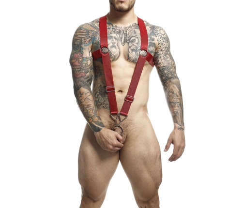 MOB - DNGEON CROSS BACK HARNESS RED ONE SIZE