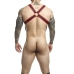 MOB - DNGEON RED CROSSED PENIS HARNESS ONE SIZE