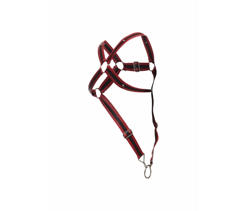 MOB - DNGEON RED CROSSED PENIS HARNESS ONE SIZE