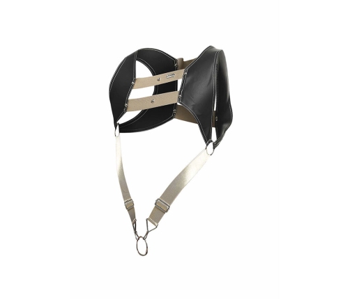 MOB - DNGEON HARNESS WITH GOLDEN PENIS RING ONE SIZE