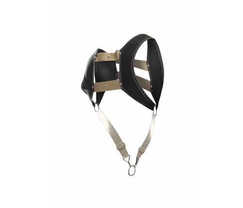 MOB - DNGEON HARNESS WITH GOLDEN PENIS RING ONE SIZE