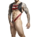 MOB - DNGEON HARNESS WITH RED PENIS RING ONE SIZE