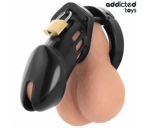 ADDICTED TOYS LOCKED - OBSIDIAN HOLD PENIS CAGE SIZE M