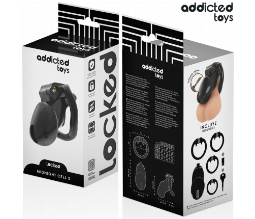ADDICTED TOYS LOCKED - MINDNIGHT CELL PENIS CAGE SIZE S 4.8 CM