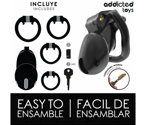 ADDICTED TOYS LOCKED - MINDNIGHT CELL PENIS CAGE SIZE S 4.8 CM