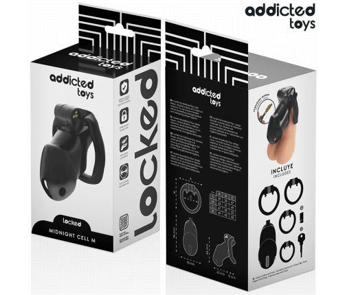 ADDICTED TOYS LOCKED - MINDNIGHT CELL PENIS CAGE 4.2 CM SIZE M