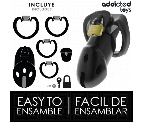 ADDICTED TOYS LOCKED - UNBROKEN DEN PENIS CAGE 9.8 CM