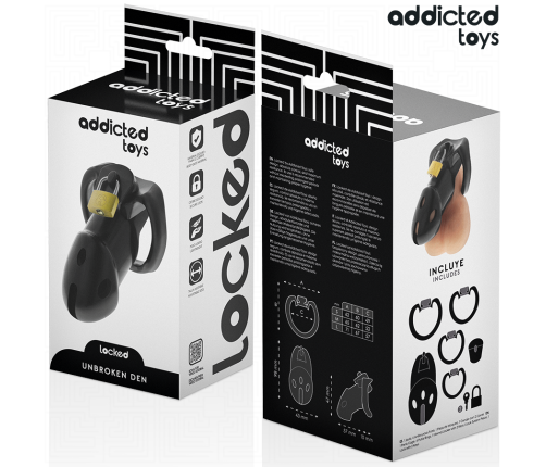 ADDICTED TOYS LOCKED - UNBROKEN DEN PENIS CAGE 9.8 CM