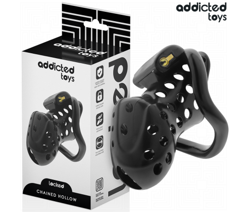 ADDICTED TOYS LOCKED - CHAINED HOLLOW PENIS CAGE 10.5 CM