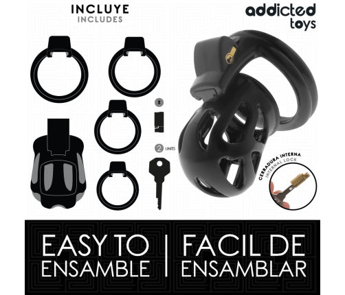 ADDICTED TOYS LOCKED - SILENT KEEP PENIS CAGE 7.5 CM