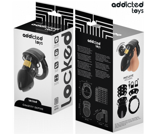 ADDICTED TOYS LOCKED - CHASTITY DEPTHS PENIS CAGE 7.5 CM