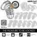 ADDICTED TOYS LOCKED - IRON CELL METAL PENIS CAGE 4 CM SIZE S
