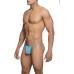 MOB - TRANSPARENT T-SHAPED THONG AQUA SIZE S/M