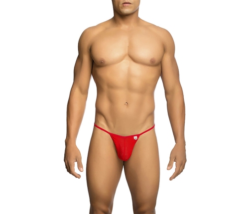 MOB - RED T-SHAPED TRANSPARENT THONG SIZE S/M