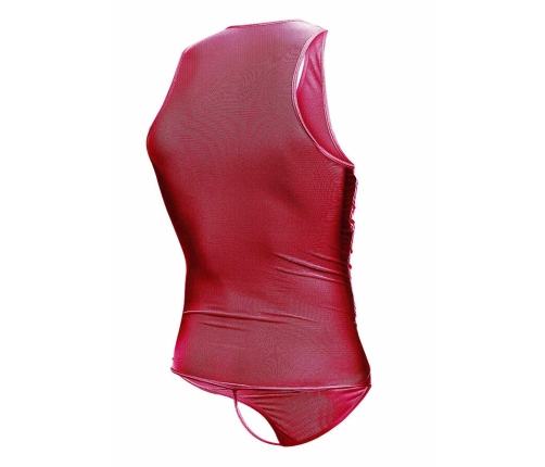 MOB - RED TRANSPARENT BODYSHEER SIZE S/M