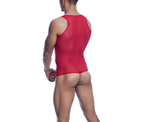 MOB - RED TRANSPARENT BODYSHEER SIZE L/XL