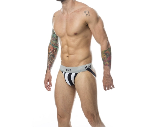 MOB - CLASSIC STRIPE WHITE JOCK SIZE L