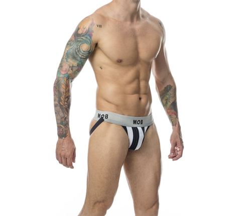 MOB - CLASSIC STRIPE WHITE JOCK SIZE XL
