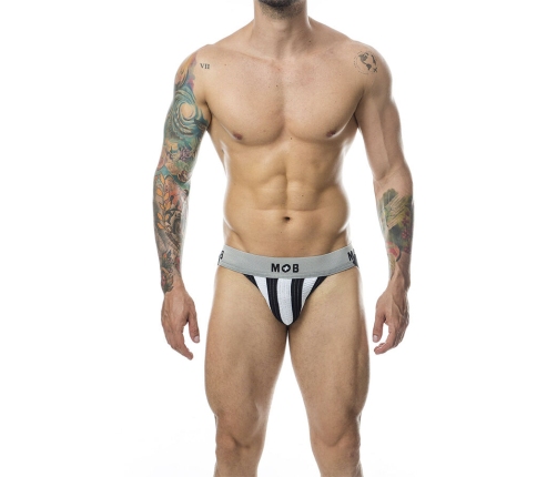 MOB - CLASSIC STRIPE WHITE JOCK SIZE XL