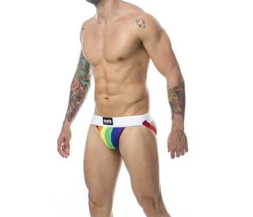 MOB - CLASSIC JOCK STRIPE RAINBOW SIZE L