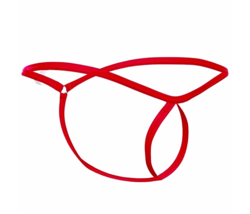 MOB - RED TEAR-SHAPED THONG SIZE S/M