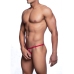 MOB - RED TEAR-SHAPED THONG SIZE L/XL