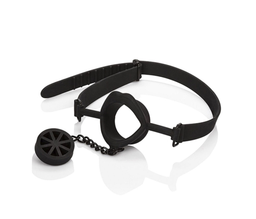 CALEXOTICS - SCANDAL GAG WITH BLACK SILICONE PLUG