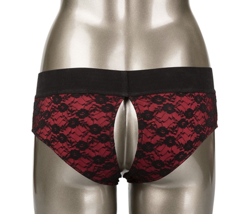 CALEXOTICS - SCANDAL SET DE BRAGUITAS SIN ENTREPIERNAS CON DILDO TALLA S/M