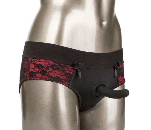 CALEXOTICS - SCANDAL SET DE BRAGUITAS SIN ENTREPIERNAS CON DILDO TALLA L/XL