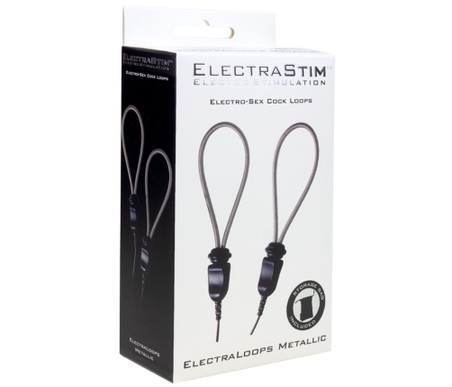 ELECTRASTIM - ELECTRALOOPS E-STIM ADJUSTABLE METAL PENIS RINGS
