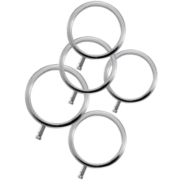 ELECTRASTIM - ELECTRARINGS METAL PENIS RINGS PACK OF 5 ELECTRASTIM - ELECTRARINGS METAL PENIS RINGS PACK OF 5