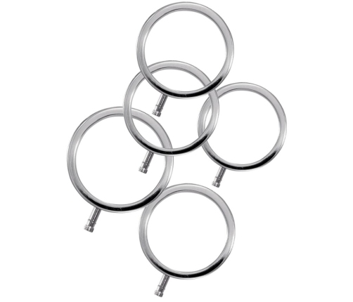 ELECTRASTIM - ELECTRARINGS METAL PENIS RINGS PACK OF 5