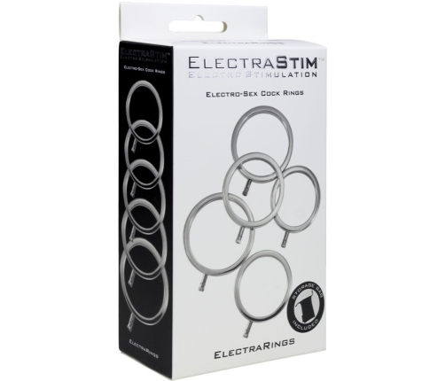 ELECTRASTIM - ELECTRARINGS METAL PENIS RINGS PACK OF 5