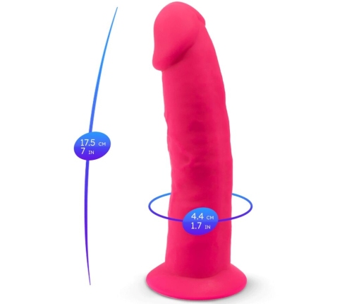 SILEXD - MODEL 2 REALISTIC PENIS PREMIUM SILEXPAN SILICONE FUCHSIA 19.2 CM