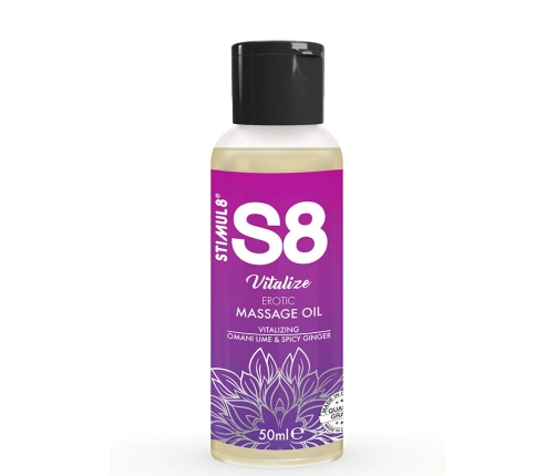 STIMUL8 - S8 VITALIZE EROTIC MASSAGE OIL LIME 50 ML