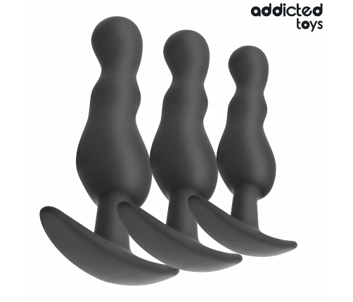 ADDICTED TOYS - SET OF 3 ANAL PLUG SILICONE MODEL 1