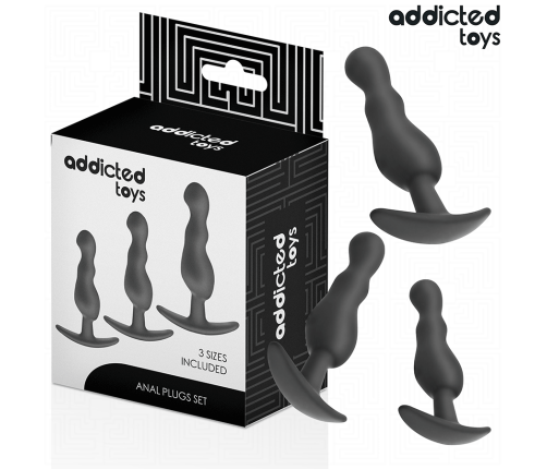 ADDICTED TOYS - SET OF 3 ANAL PLUG SILICONE MODEL 1