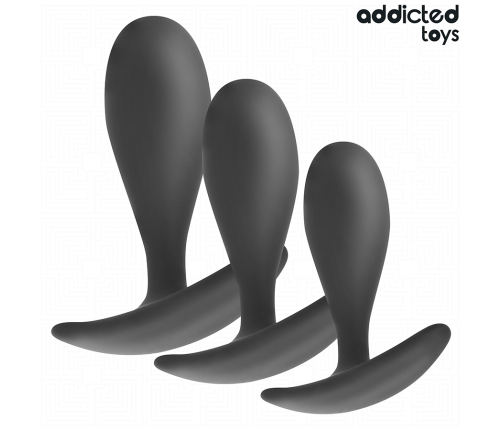 ADDICTED TOYS - SET OF 3 ANAL PLUG SILICONE MODEL 2