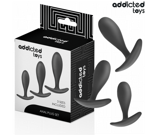 ADDICTED TOYS - SET OF 3 ANAL PLUG SILICONE MODEL 2