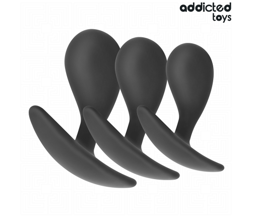 ADDICTED TOYS - SET DE 3 PLUG ANAL SILICONA MODELO 3