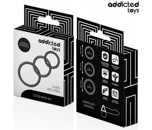 ADDICTED TOYS - SET OF SILICONE RINGS MODEL 2