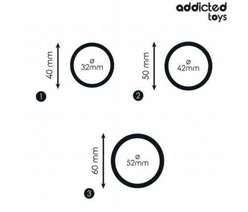 ADDICTED TOYS - SET OF SILICONE RINGS MODEL 2