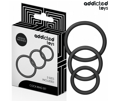 ADDICTED TOYS - SET OF SILICONE RINGS MODEL 2