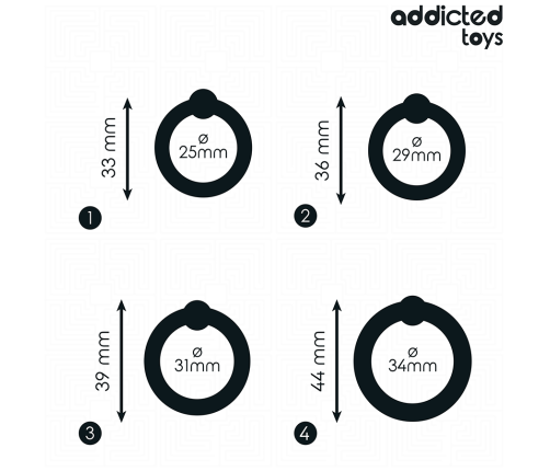 ADDICTED TOYS - SET OF PRESSURE SILICONE RINGS