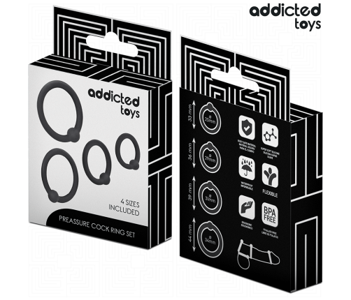 ADDICTED TOYS - SET OF PRESSURE SILICONE RINGS