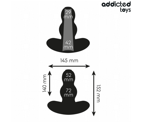 ADDICTED TOYS - HOLLOW ANAL PLUG SILICONE SIZE XXL 15.2 CM