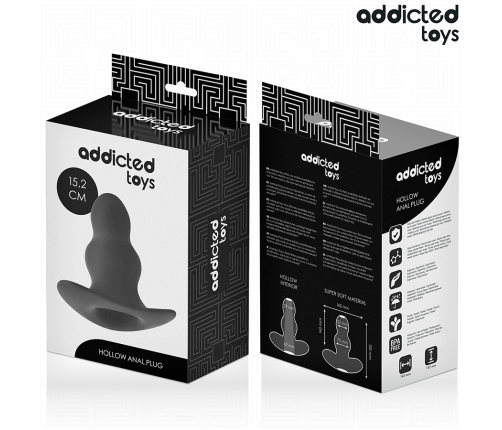 ADDICTED TOYS - HOLLOW ANAL PLUG SILICONE SIZE XXL 15.2 CM